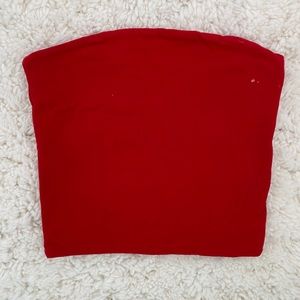 Red tube top